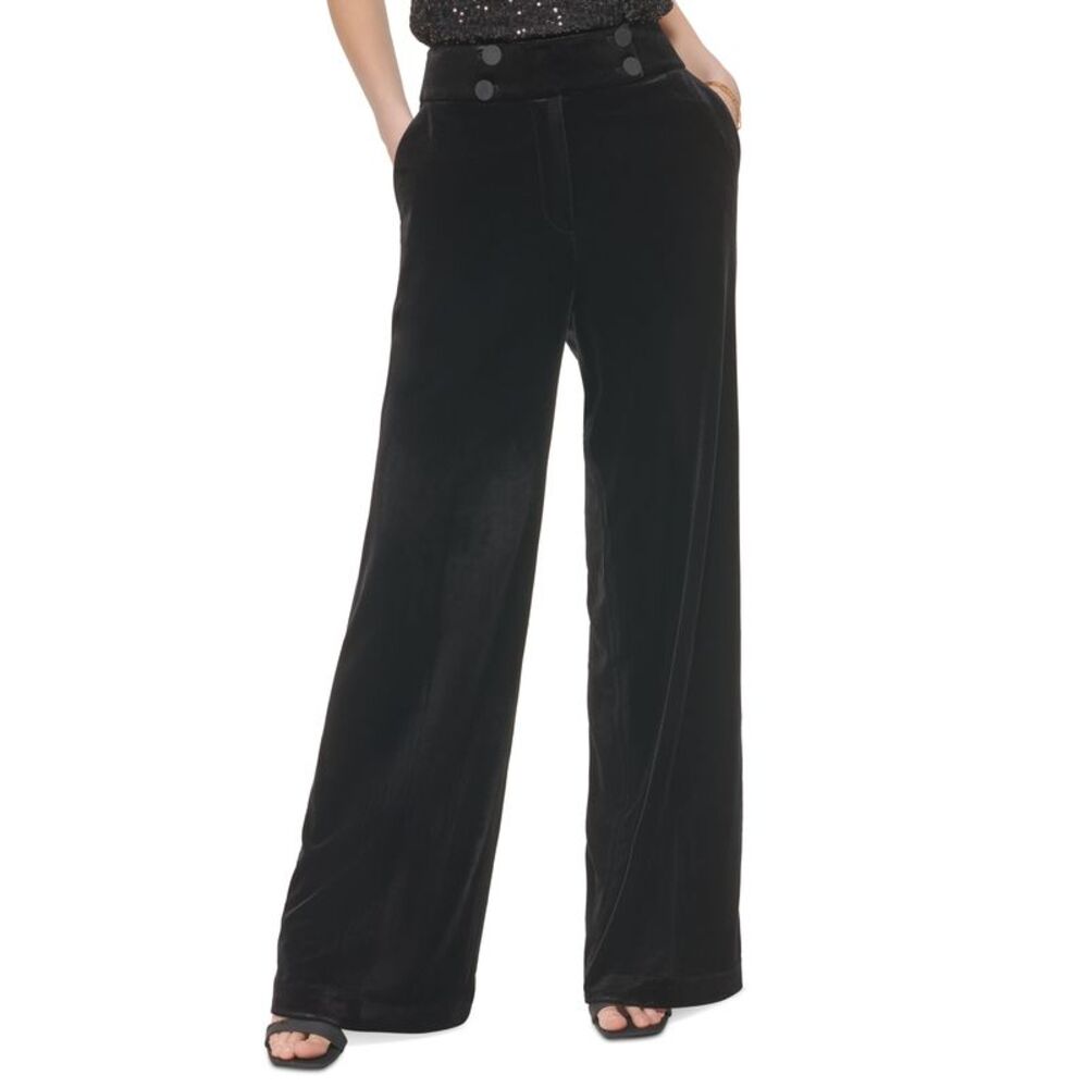 Calvin Klein Women's Velvet Wide Leg Pants